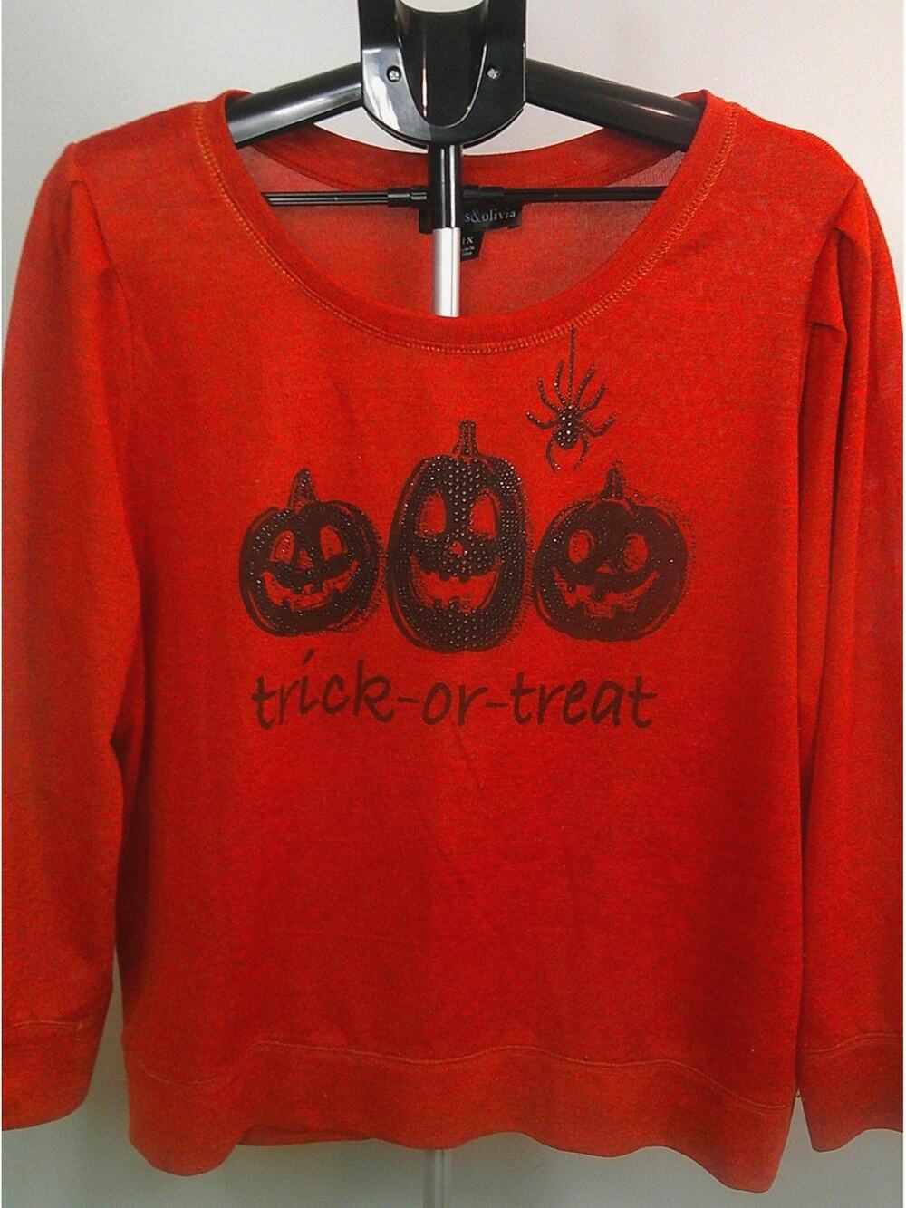 Thomas & Olivia Women's Halloween Long Sleeve Shirt 1X